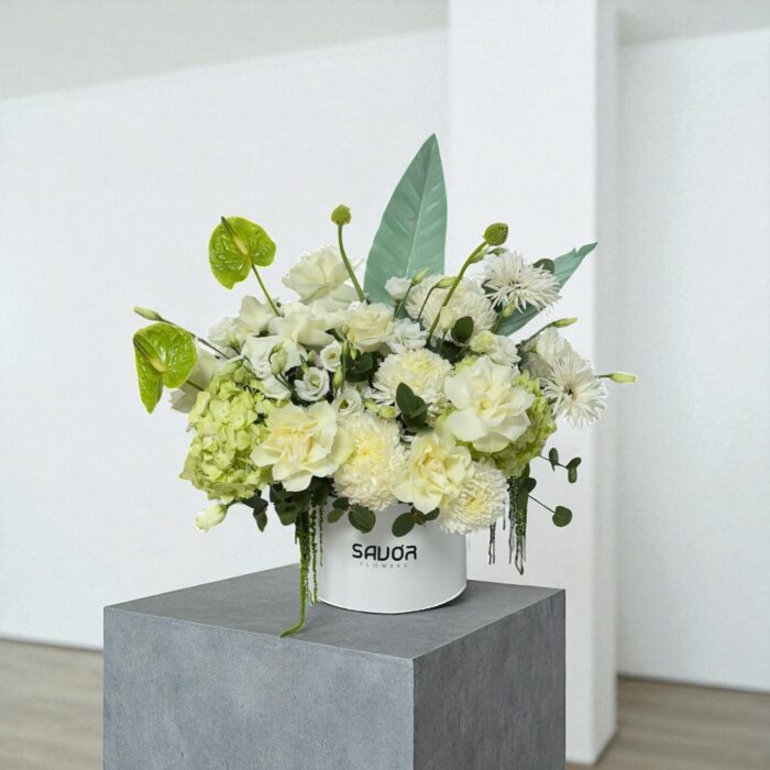 Ivory Grace Floral Box