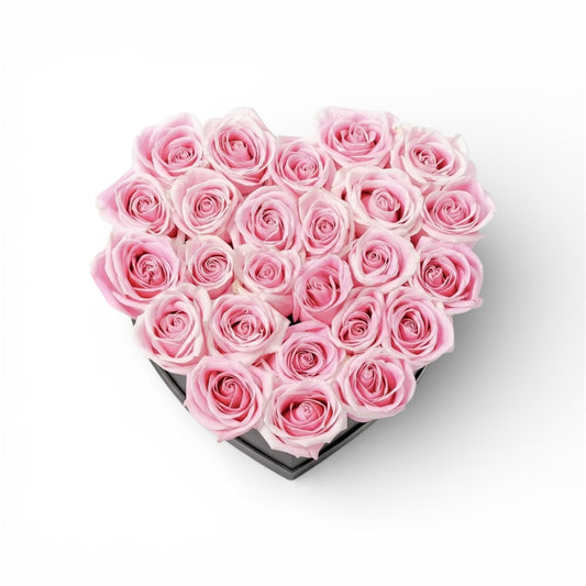 Valentine Pink Heart - 25 Roses