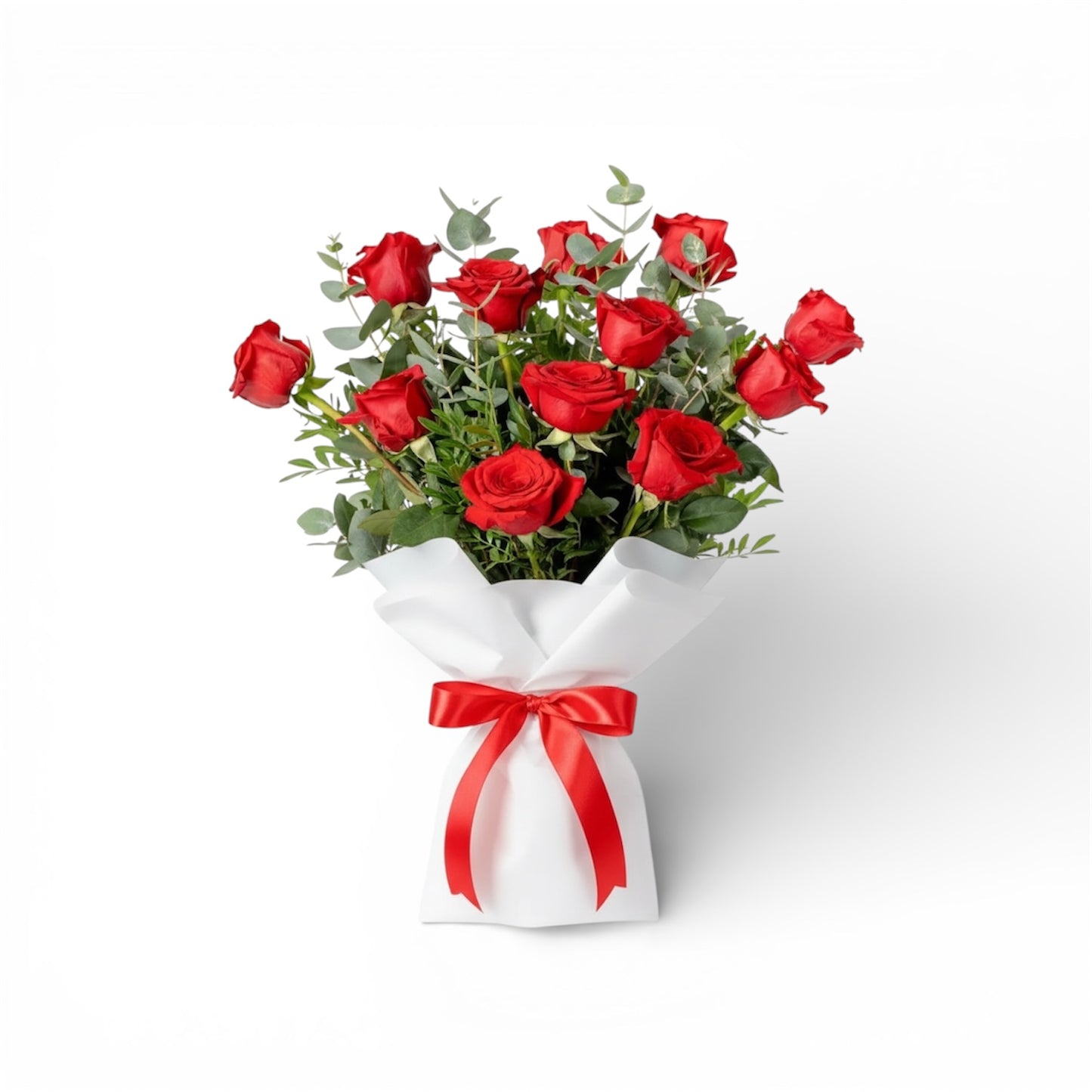 Valentine 12 Red Roses Bouquet