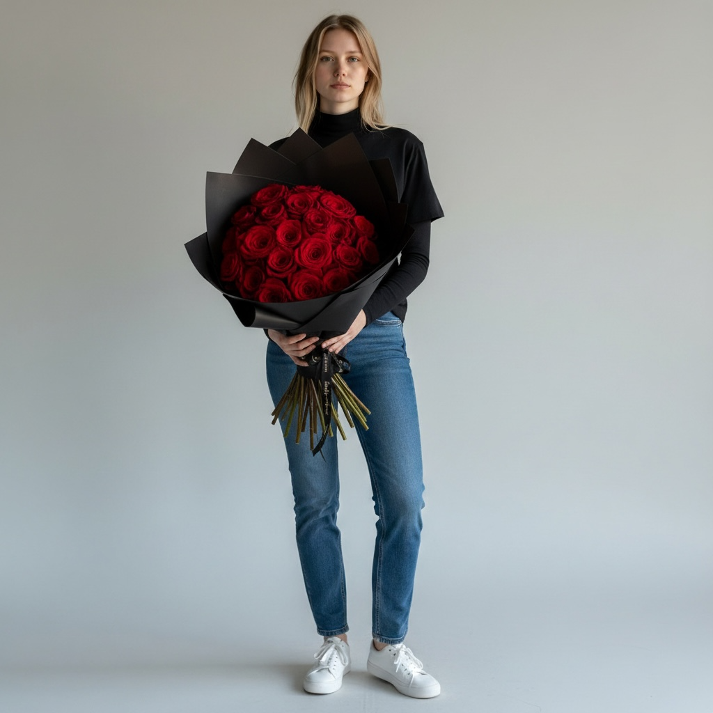 30 Red Roses Elegant Bouquet – For Love
