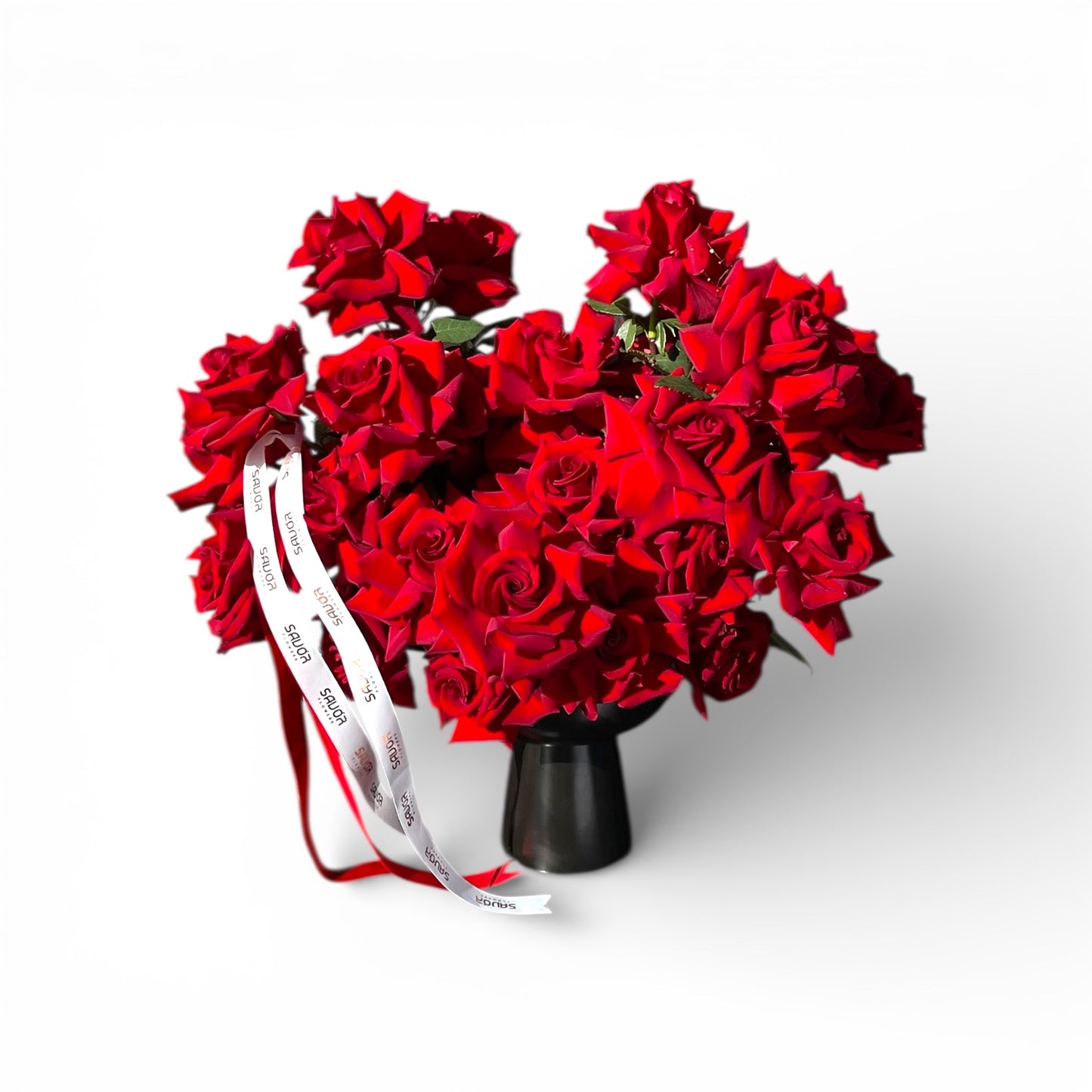 Valentine Scarlet Roses Vase